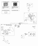 Camshaft Crankcase Cover Crankshaft Cylinder Exhaust Bracket OperatorS Manual PistonRingsConnecting Rod Warning Label Diagram and Parts List for 25P132-0002-G1  Briggs and Stratton Engine